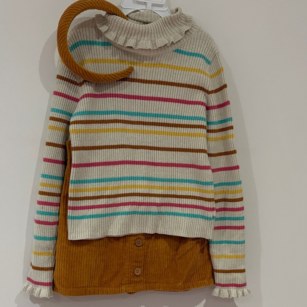Tommy Bahama Kids Striped Sweater set in Cream, Pink, and Blue